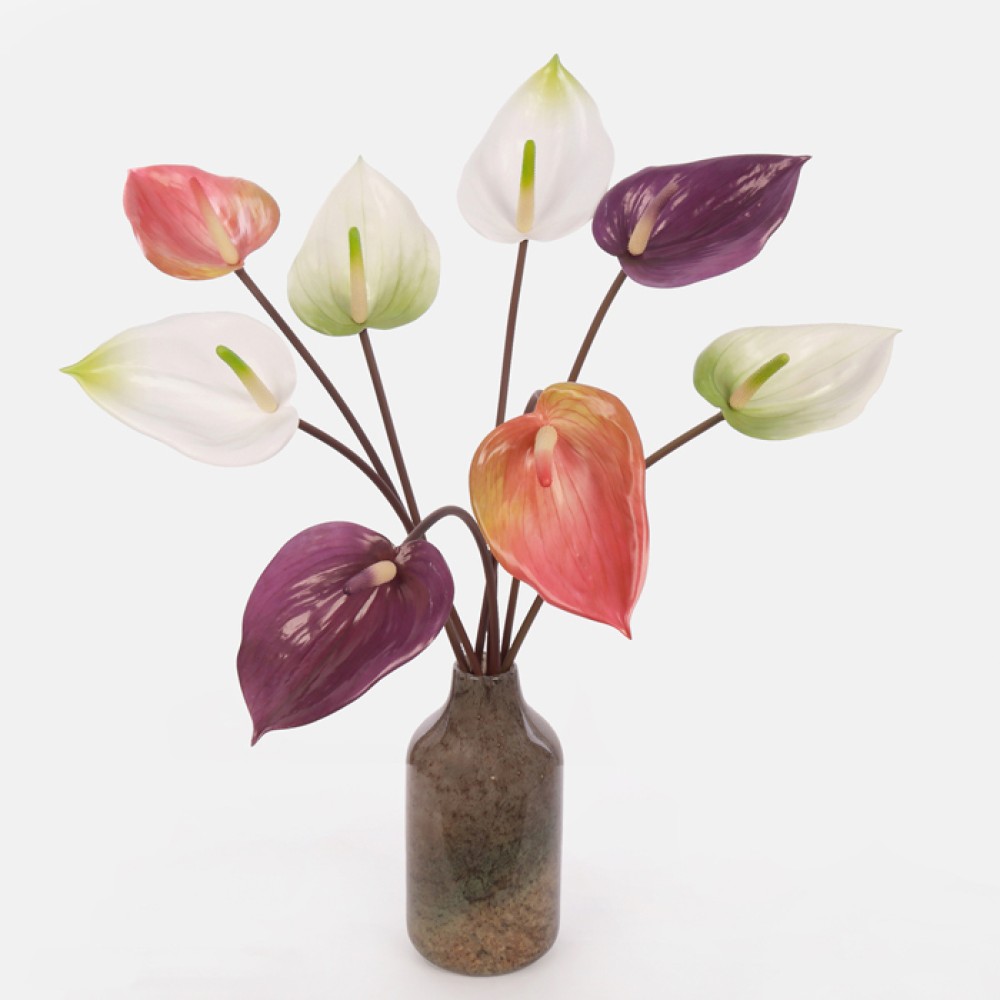 Large Artificial Anthurium Purple 90cm Artificial Flowers